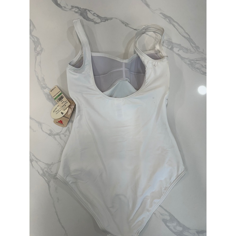 Tommy Bahama Pearl Underwire Twist-Front One-Piece Swimsuit Ruched Size 8 White - Picture 5 of 5